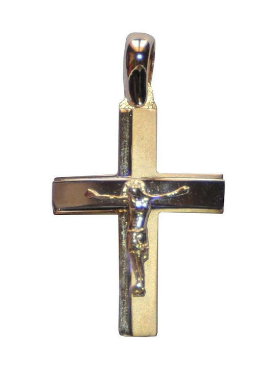 Gold men's cross K14 1112115