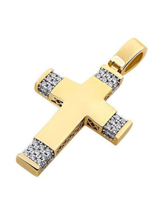 14K Gold women's cross, T00519