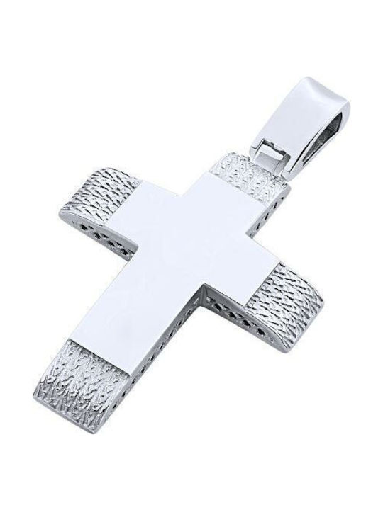 14K White gold women's cross, T02819