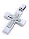 14K White gold male cross, T03819