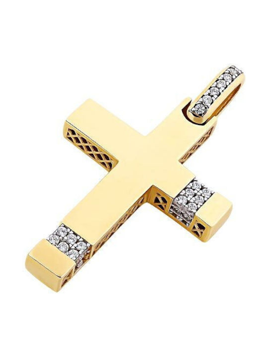 14K Gold women's cross, T00819