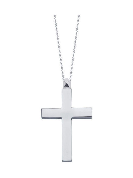 Baptismal cross SOLEDOR made of 14K white gold