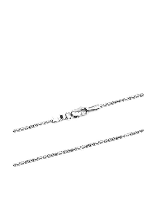 Polytimo White Gold Chain Neck 14K Length 45cm