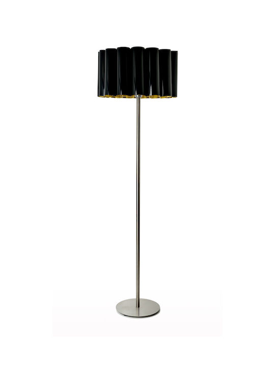 Veis Floor Lamp H150xW42cm. with Socket for Bulb E27 Black