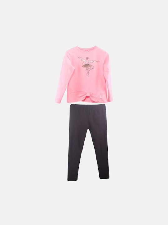 Joyce Kids Set with Leggings Winter 2pcs Pink