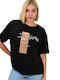 Potre Damen T-shirt Schwarz