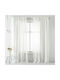 Saray Home Κουρτίνα με Τρέσα Hena Λευκή 140x280εκ.