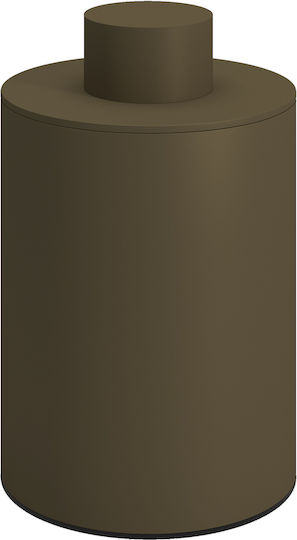 Pam & Co Θήκη για Βαμβάκι Επιτραπέζια Inox Μπρονζέ