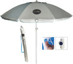 Campo Foldable Beach Umbrella with Air Vent Gray
