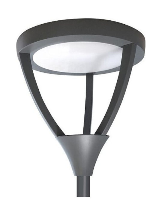 Power Led Εξωτερικό Φωτιστικό LED Δρόμου 60W με Ψυχρό Λευκό Φως IP66 Γκρι