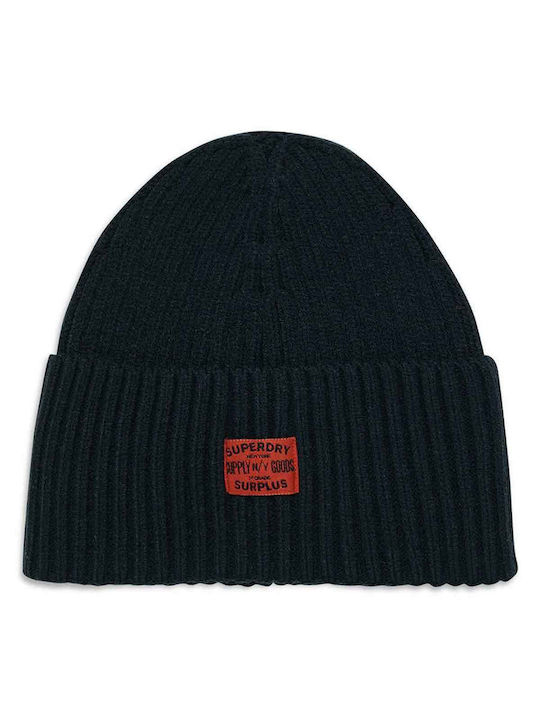 Superdry Beanie Unisex Σκούφος Πλεκτός σε Μαύρο χρώμα