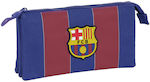 F.C. Barcelona Pencil Case with 3 Compartments Multicolored