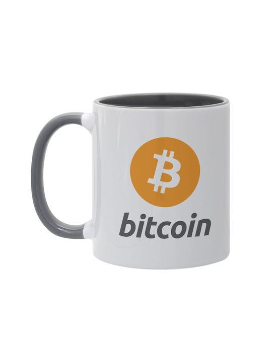 Koupakoupa Bitcoin Cană Ceramică Gri 330ml 1buc