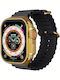 Ultra 9 Max Smartwatch mit Pulsmesser (Gold / B...