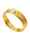 Polytimo Ring with Zircon made of White gold 14K