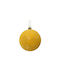 Hängendes Kugel Ornament Ornament Stoff Gelb 8cm