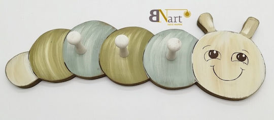 Bnart Wooden Wall Hanger 3 Hooks 39x15cm Bnart Wooden Wall Hanger 3 Hooks 39x15cm