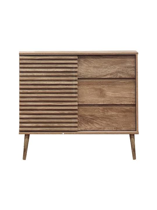 Sideboard Kiros Wooden Φυσικό 80x39x80cm