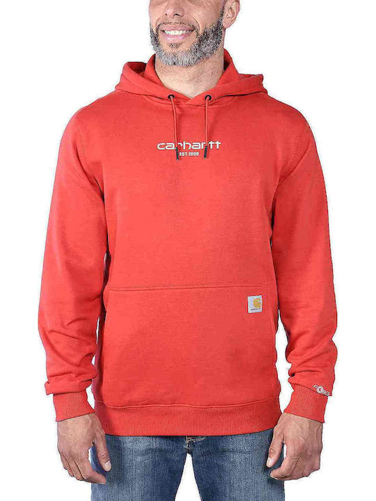 Carhartt Φούτερ με Κουκούλα Κόκκινο