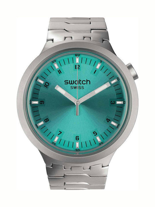 Swatch Shimmer Men's Watch 47mm Battery with Silver Metal Bracelet
