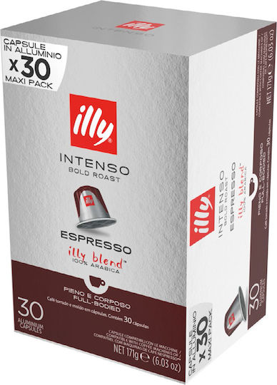 Illy Κάψουλες Espresso Intenso Συμβατές με Μηχανή Nespresso 30caps 8003753216300