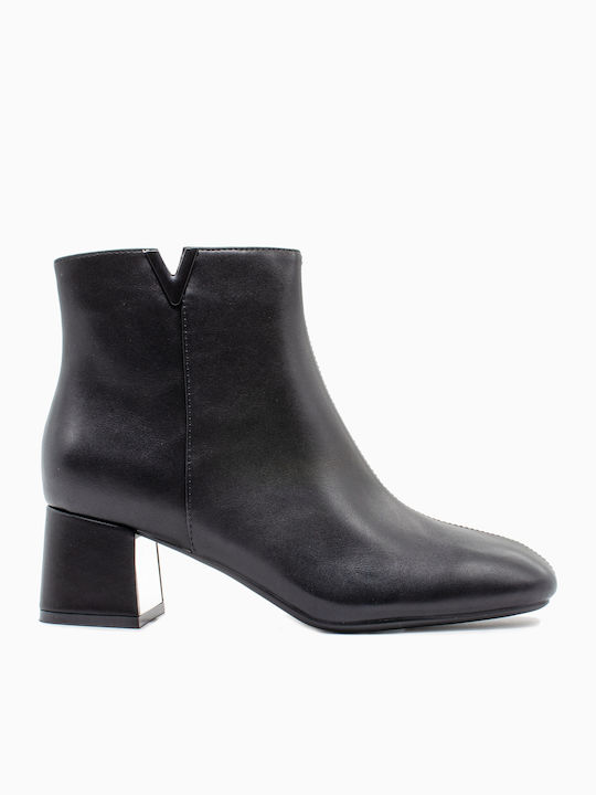 Women's Ankle Boots with Medium Heel Black