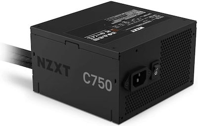 NZXT C750 750W Black Computer Power Supply Full Wired 80 Plus Bronze