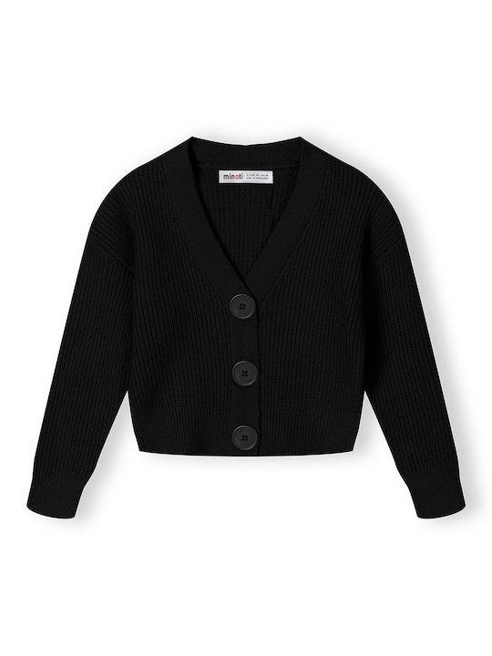 Minoti Kinder-Strickjacke Schwarz