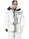 Harbin Women's Short Puffer Jacket for Winter White