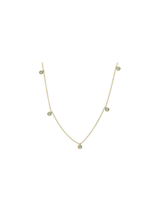 Dimiourgiko Vildiridis Necklace from Gold 14K with Zircon