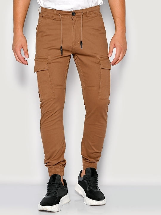 Brokers Jeans Мъжко Панталон Карго Кафяв