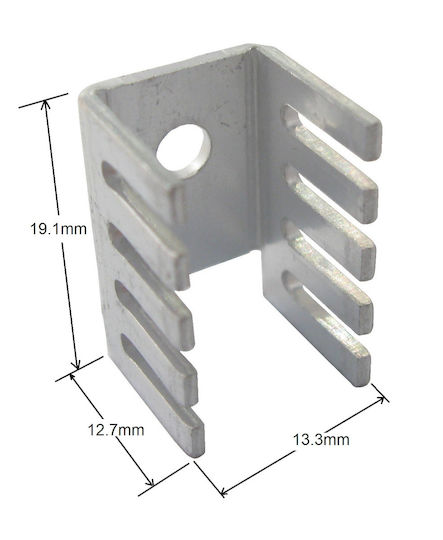 D01 Ψύκτρα IC ΤΟ-220 13.3x19.1x12.7mm 1τμχ