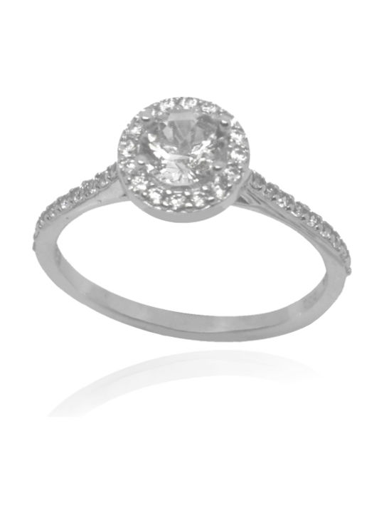 Tasoulis Jewellery Collection Einzelstein aus Weißgold 14K