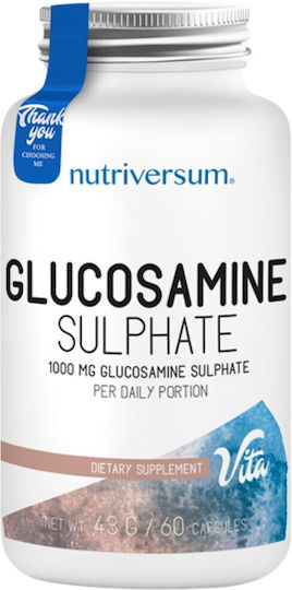 Nutriversum Глюкозамин Сулфат 500мг Специална Хранителна Добавка за Здраве на Стави и Кости 60 Капсули
