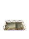 Karvounis Metallic Rectangular Decorative Tray with Mirror 2pcs