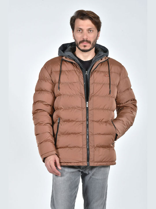 Мъжко яке Puffer Brown