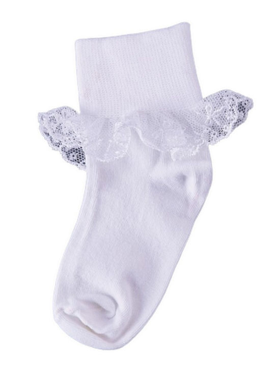 Pretty Baby Girls Ankle Socks White