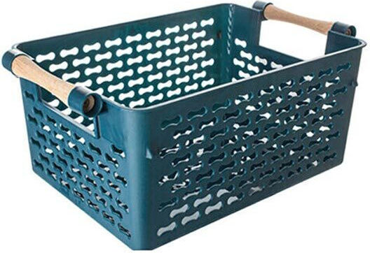 Coș de Depozitare Plastic Albastru 30x19x13cm 1buc