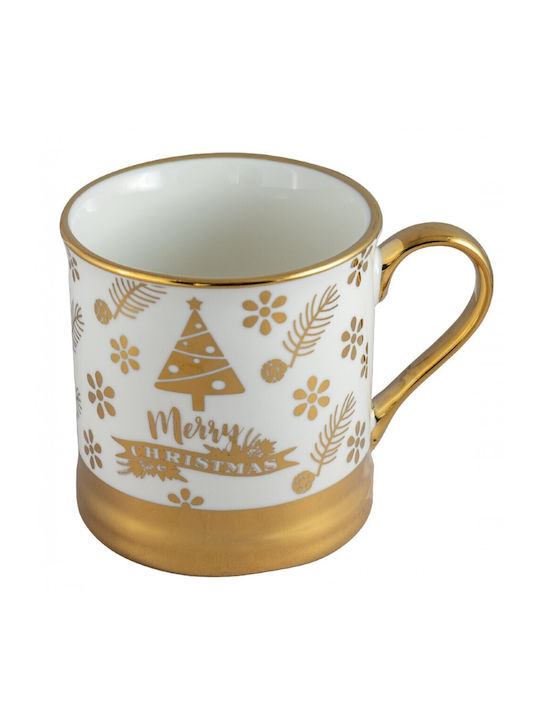 HFA Christmas Mug Porcelain Gold L9xW9xD9cm.