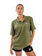 Energy Women's Athletic Polo Blouse Short Sleeve Green