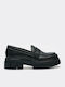Δερμάτινα Γυναικεία Loafers σε Μαύρο Χρώμα