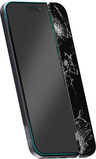 Crong Tempered Glass Black (iPhone 15)