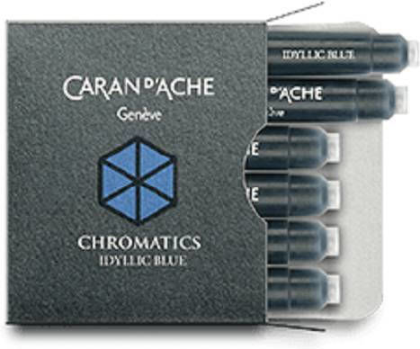 Caran D'ache 6 Ανταλλακτικά Μελάνια για Πένα Μπλε