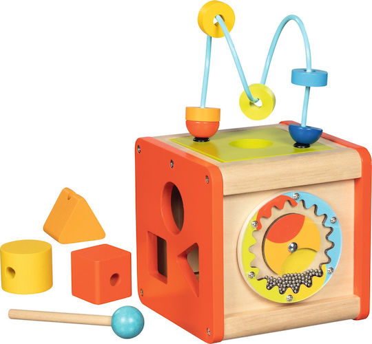 Goki Maze Activity Cube Beatbox made of Wood with Music for 12++ Months