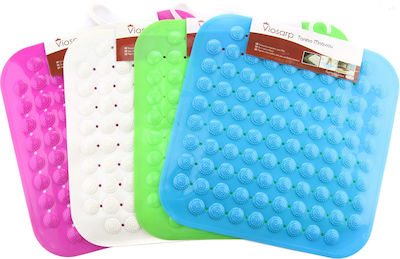 Viosarp Shower Mat with Suction Cups Green 42x43cm