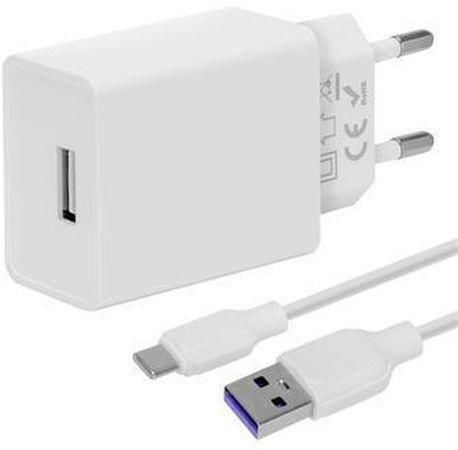 Obal:Me Charger with USB-A Port and Cable USB-C 10W Whites (10W1UWH-C)