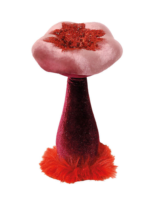 Lianos Christmas Fabric Figure Mushroom Pink Height 25cm