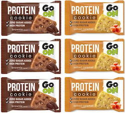 Go On Nutrition Μπισκότα Πρωτεΐνης Salted Caramel & Brownie Χωρίς Ζάχαρη 6τμχ 300gr