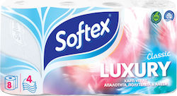 Softex Classic Luxury Χαρτί Υγείας 4 Φύλλων 8αρι 0,720kg