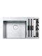 Franke Box Center Bwx 220-54-27 Drop-In Kitchen Sink Left Handed Inox Satin Finish M86xP51cm Silver